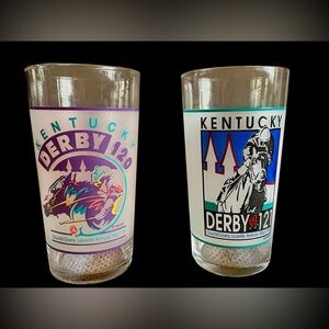 Churchill Downs Vintage Kentucky Derby 120 and 121 Glass Set - Multicolor